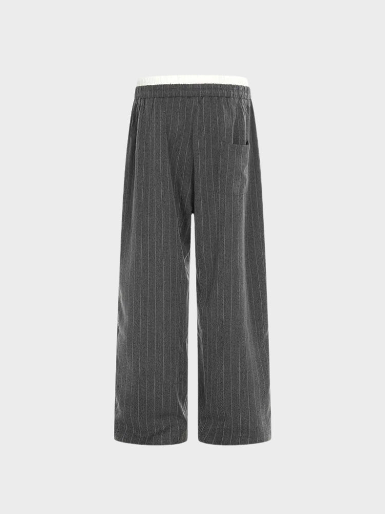 DCRB a rayas Joggers deportivos de pernera ancha