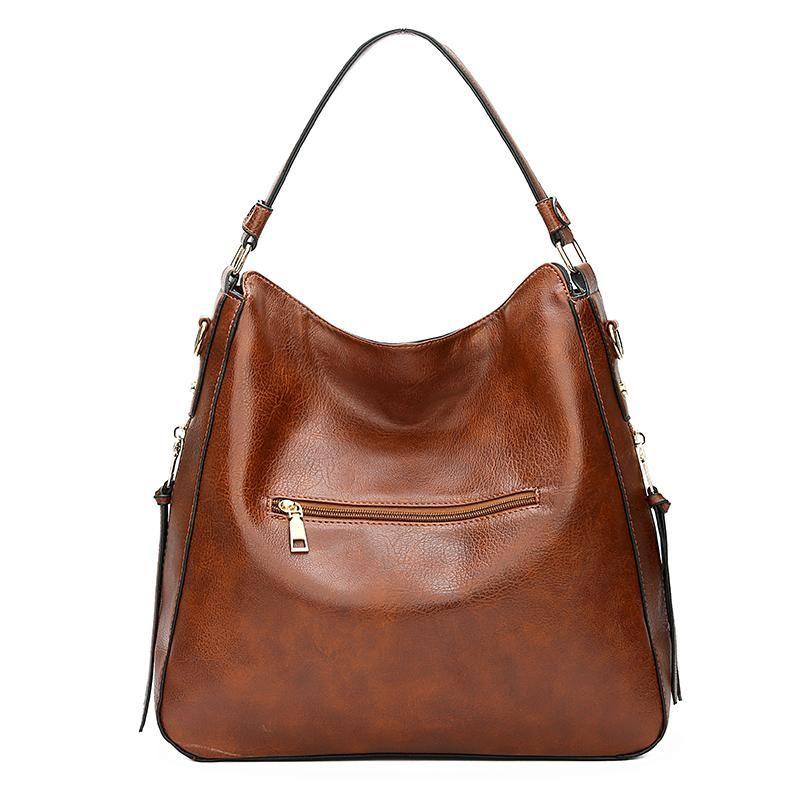Bolso Hobo de Cuero de Lujo Antirrobo + Monedero GRATIS