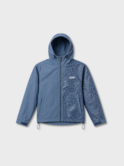 DCRB Negro con estampado de guepardo reactivo al agua Chaqueta impermeable