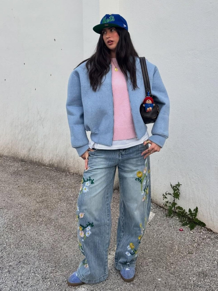 DCRB Baggy Washed Flower Vaqueros