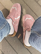 Zuecos Ondulados Rosa Empolvado