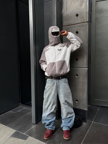 DCRB - Wolf Gris & White Forro polar sherpa Ninja