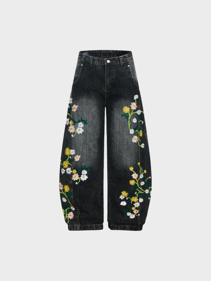 DCRB Baggy Washed Flower Vaqueros