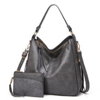 Bolso Hobo de Cuero de Lujo Antirrobo + Monedero GRATIS