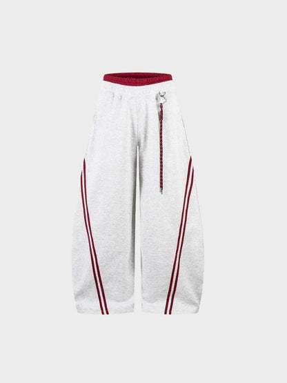 DCRB a rayas en contraste Joggers de corte barrel