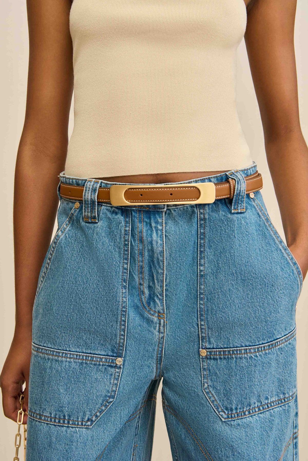 Wynnpantalón — Azul lavado medio