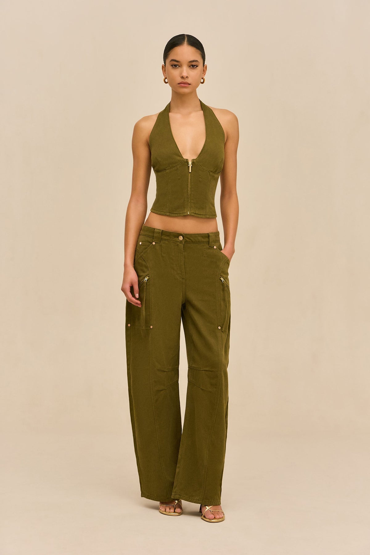 Pantalón Sigrid — Verde romero