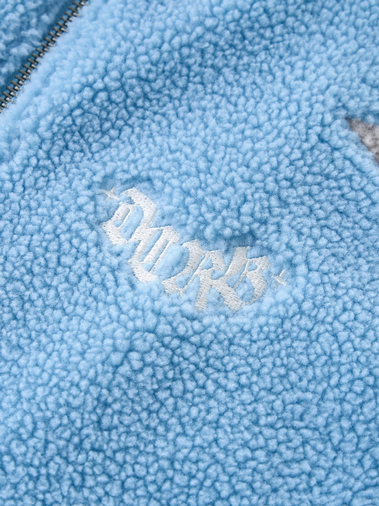 DCRB Bicolor Sherpa Chaqueta polar Azul