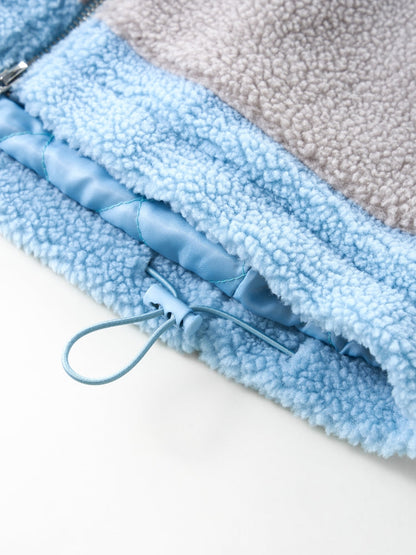 DCRB Bicolor Sherpa Chaqueta polar Azul