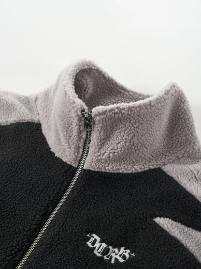DCRB Bicolor Sherpa Chaqueta polar Negro