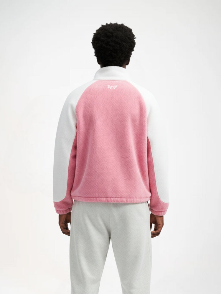 DCRB Bicolor Sherpa Chaqueta polar Rosa