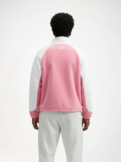DCRB Bicolor Sherpa Chaqueta polar Rosa