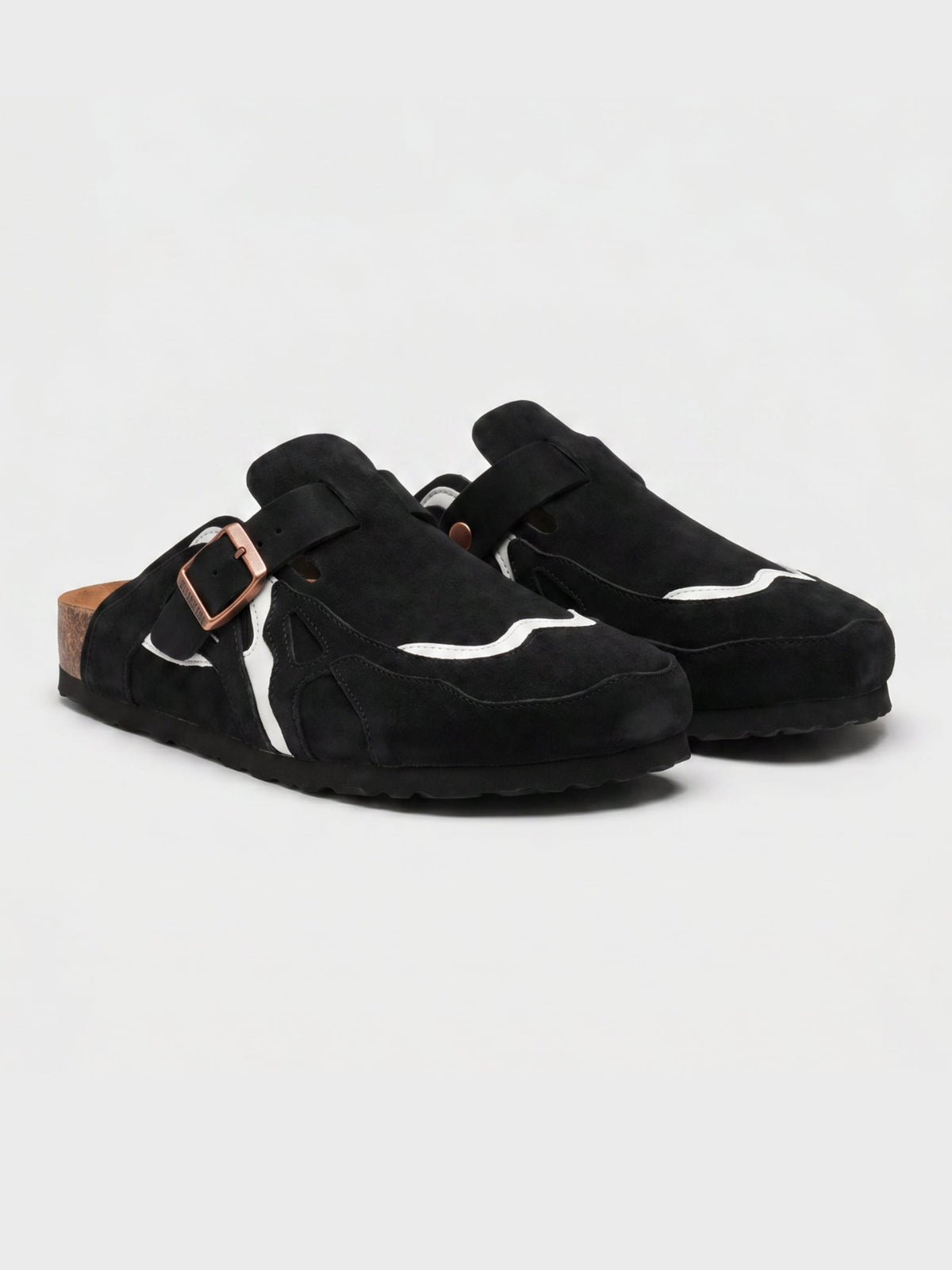 Zuecos Ondulados Negros