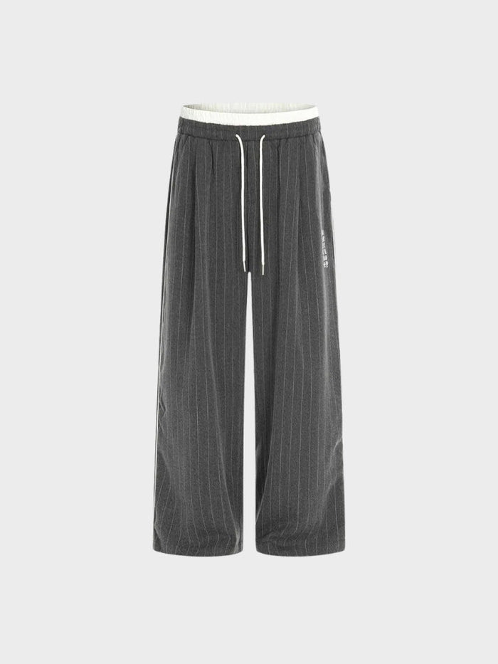 DCRB a rayas Joggers deportivos de pernera ancha