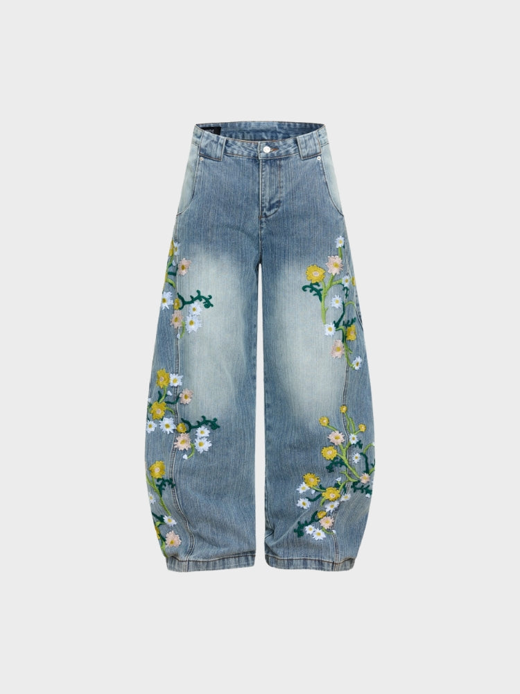 DCRB Baggy Washed Flower Vaqueros
