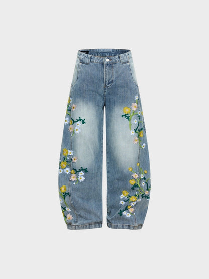 DCRB Baggy Washed Flower Vaqueros