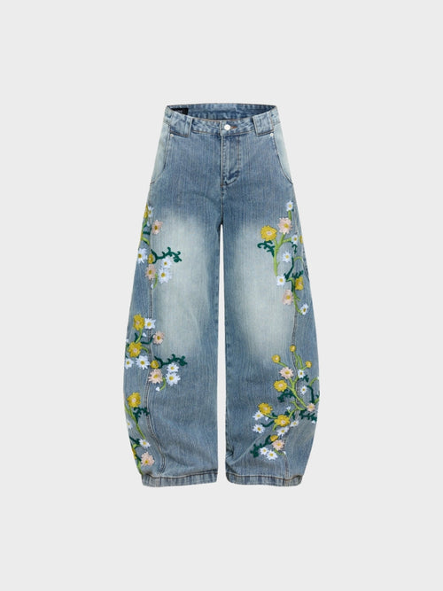 DCRB Baggy Washed Flower Vaqueros