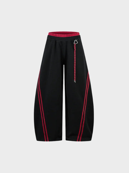 DCRB a rayas en contraste Joggers de corte barrel