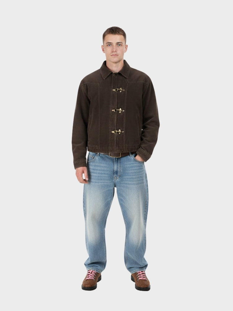 DCRB Retro Spliced Suide Chaqueta