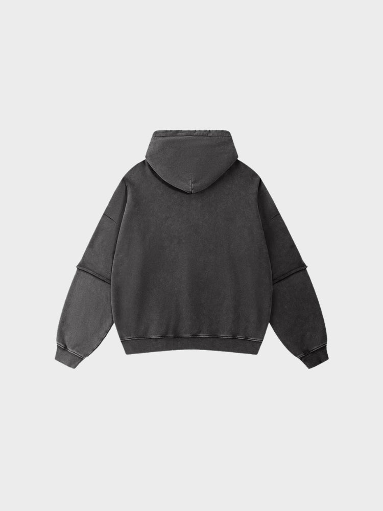 Sudadera con Capucha de Diseño Deconstruido