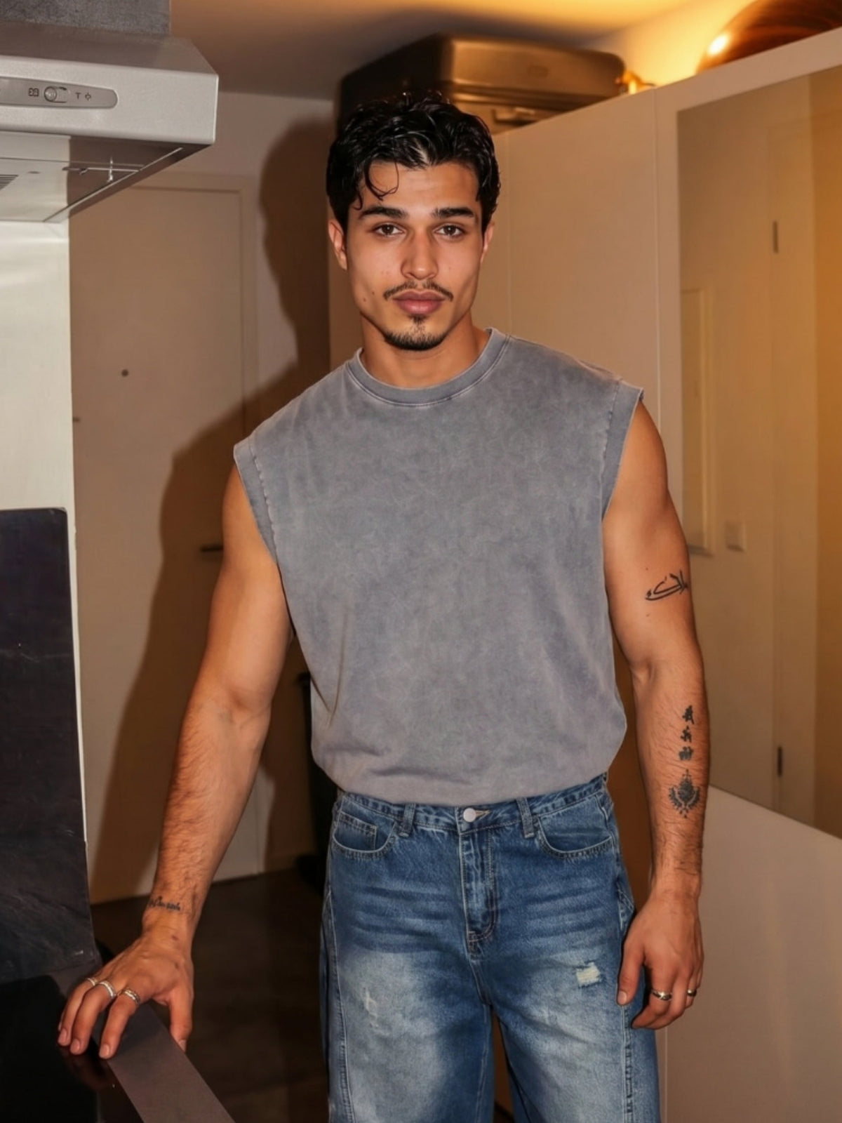 DCRB Distressed Washed Tanktop