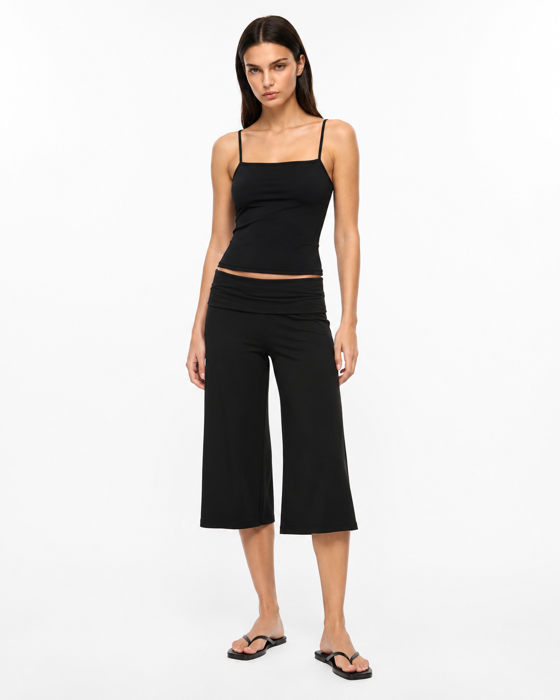 Pantalones Capri Foldover
