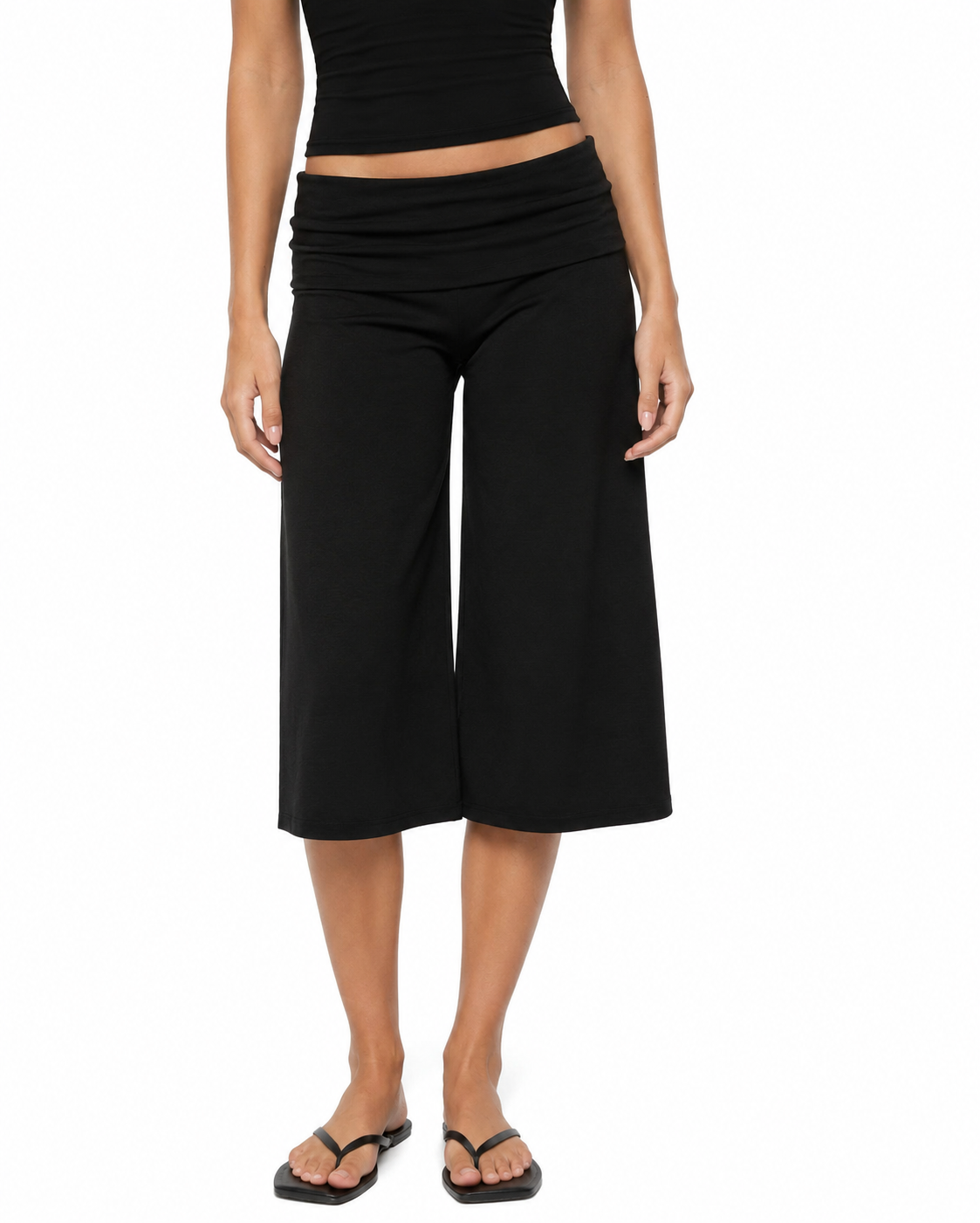 Pantalones Capri Foldover