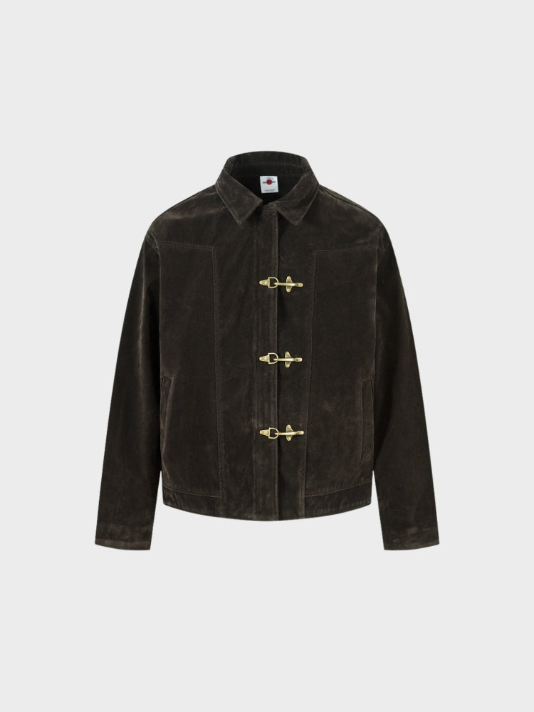 DCRB Retro Spliced Suide Chaqueta