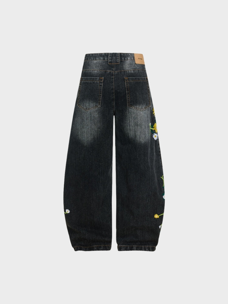 DCRB Baggy Washed Flower Vaqueros