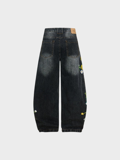 DCRB Baggy Washed Flower Vaqueros