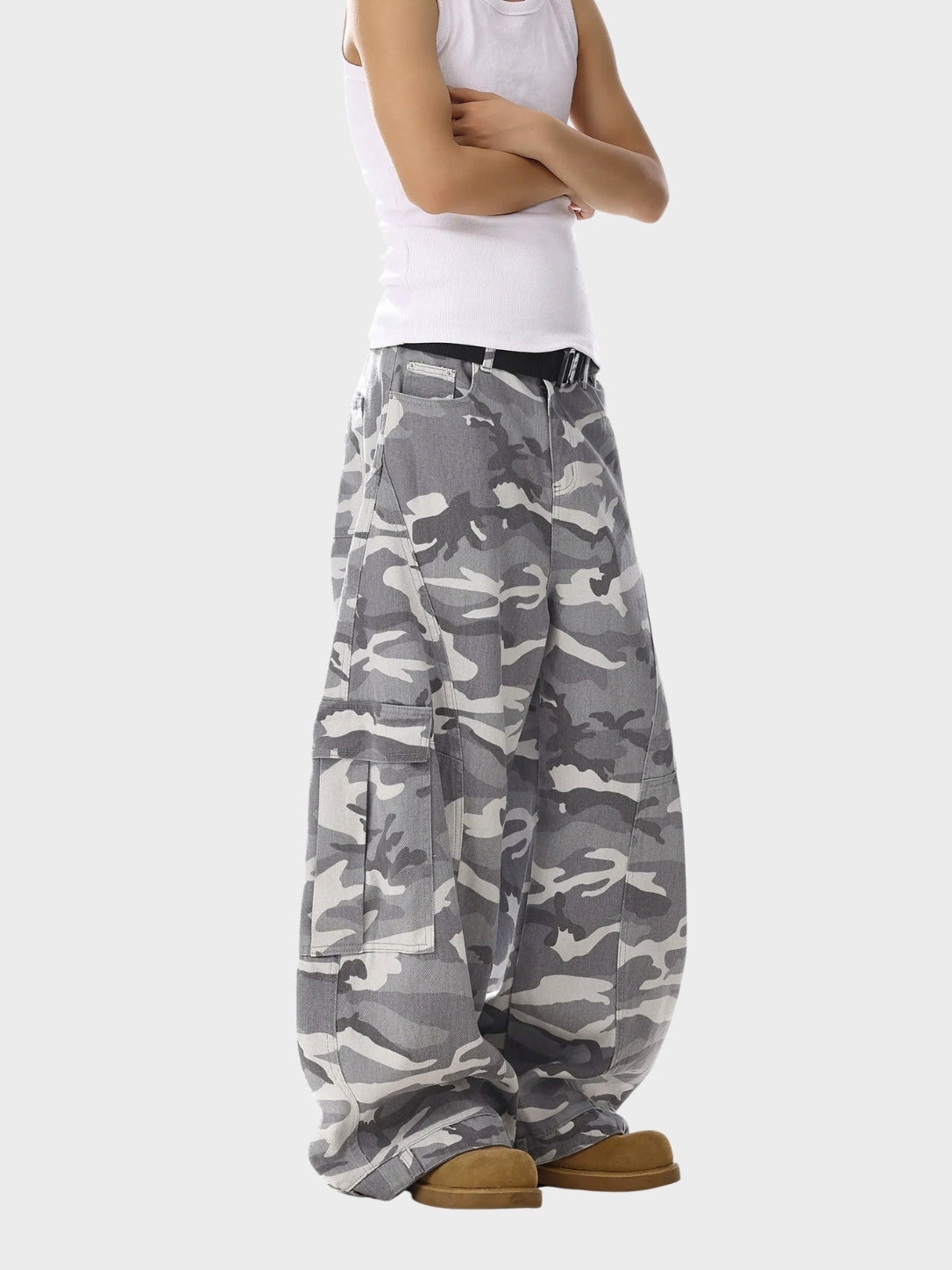 DCRB Gris Camo Cargo Vaqueros