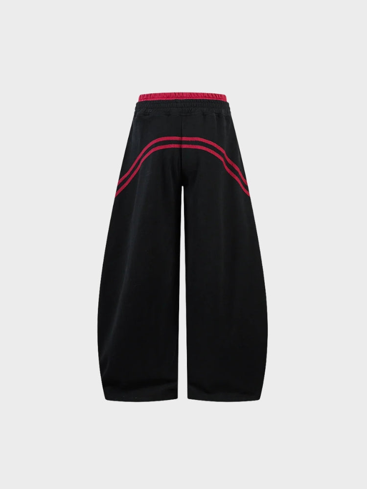 DCRB a rayas en contraste Joggers de corte barrel