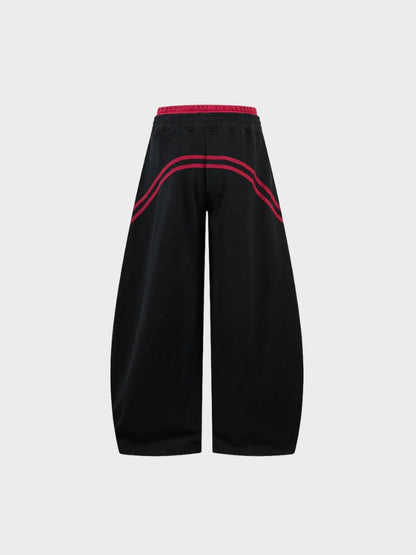 DCRB a rayas en contraste Joggers de corte barrel