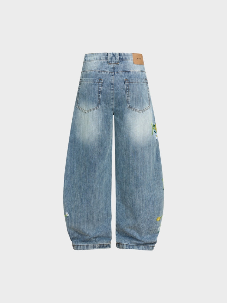 DCRB Baggy Washed Flower Vaqueros