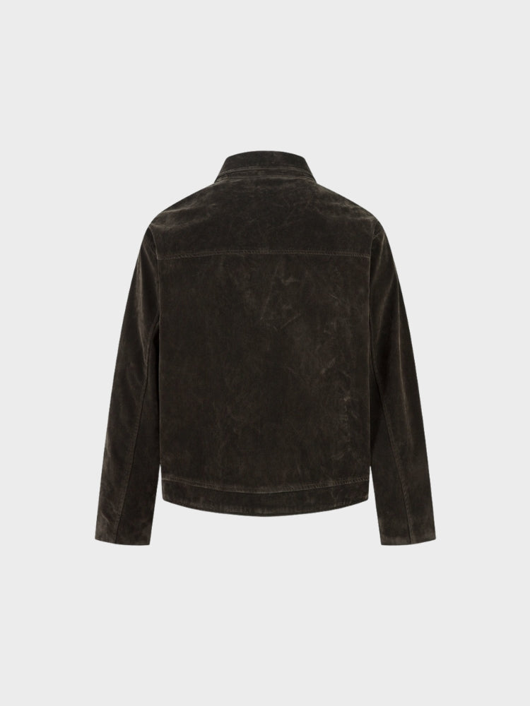 DCRB Retro Spliced Suide Chaqueta