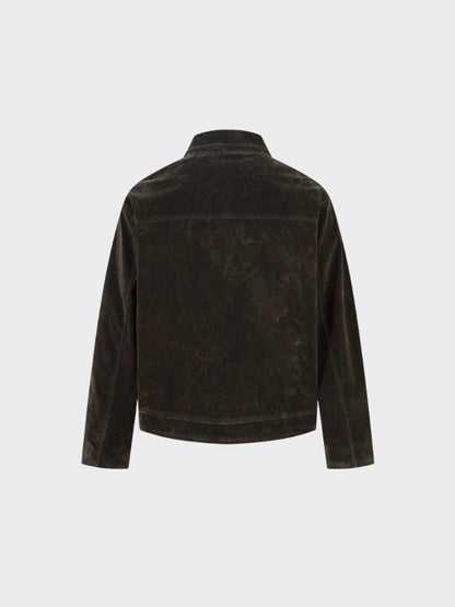 DCRB Retro Spliced Suide Chaqueta