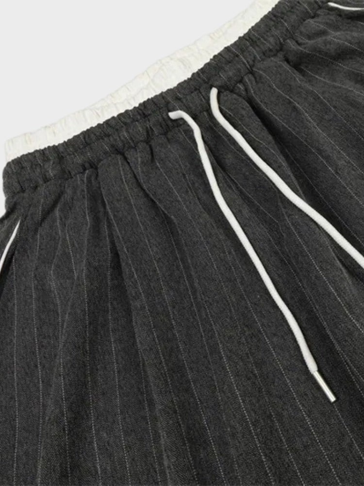 DCRB a rayas Joggers deportivos de pernera ancha