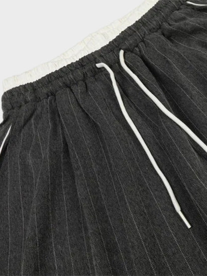 DCRB a rayas Joggers deportivos de pernera ancha