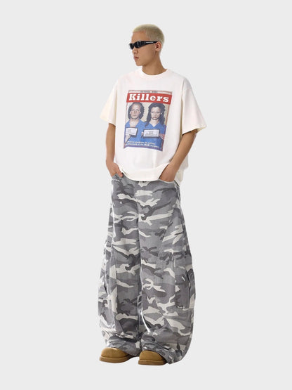 DCRB Gris Camo Cargo Vaqueros