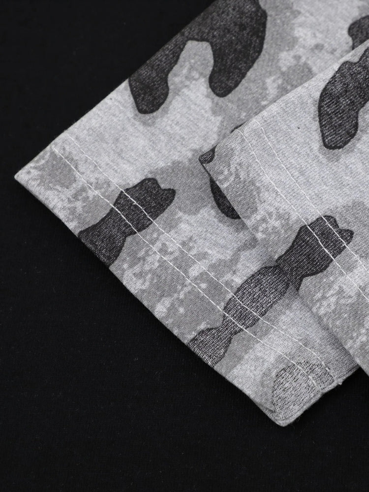 Camiseta de Manga Larga Raglán con Estampado de Leopardo