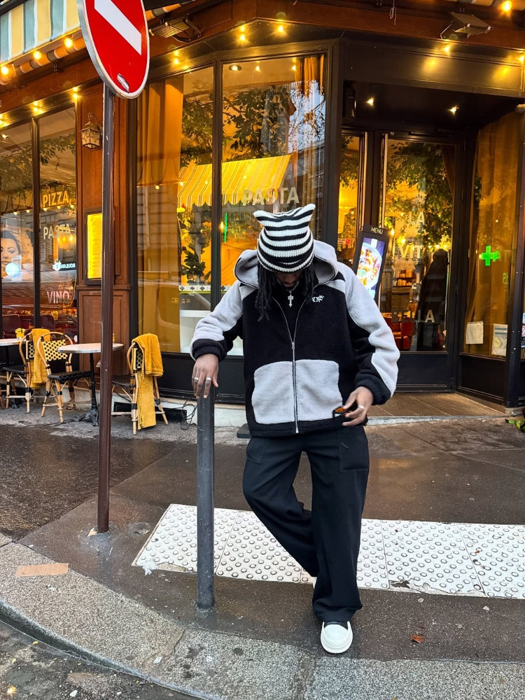 DCRB - Negro & Gris Forro polar sherpa Ninja