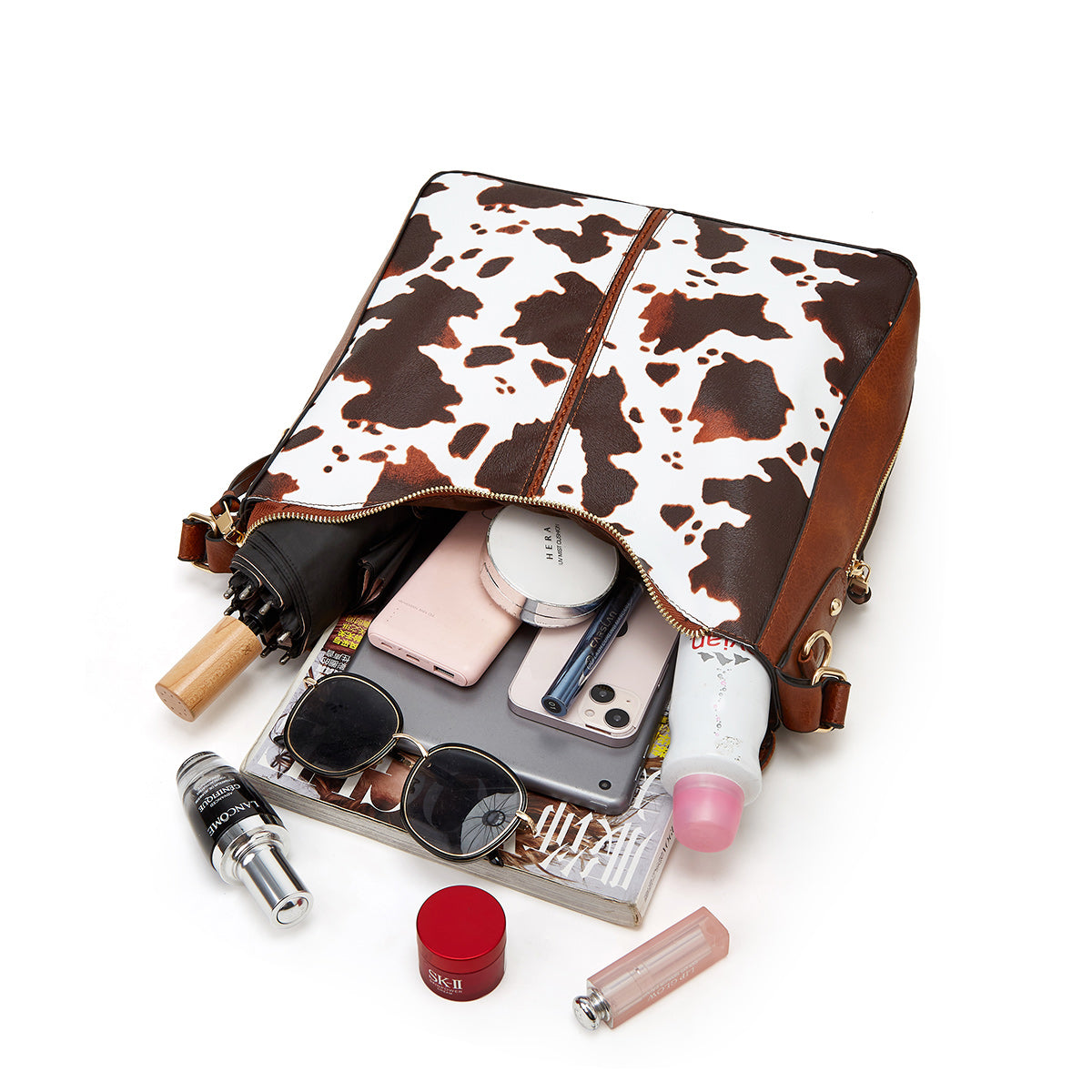 Bolso Hobo Estampado con Monedero
