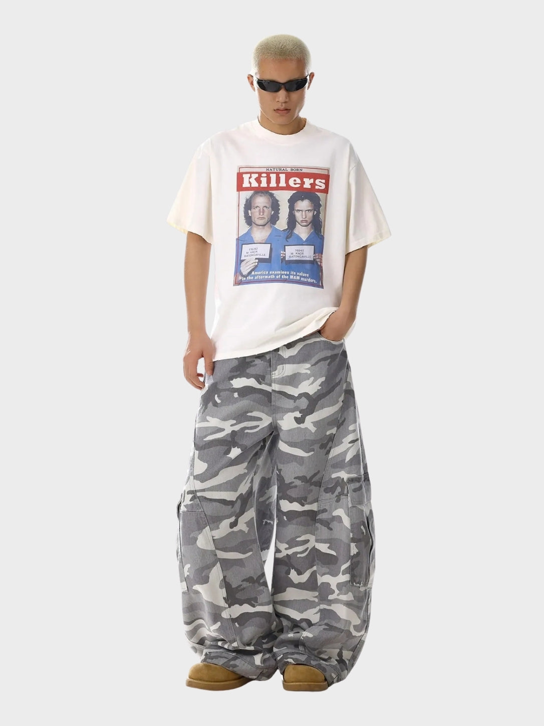 DCRB Gris Camo Cargo Vaqueros
