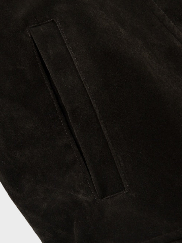 DCRB Retro Spliced Suide Chaqueta
