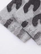 Camiseta de Manga Larga Raglán con Estampado de Leopardo