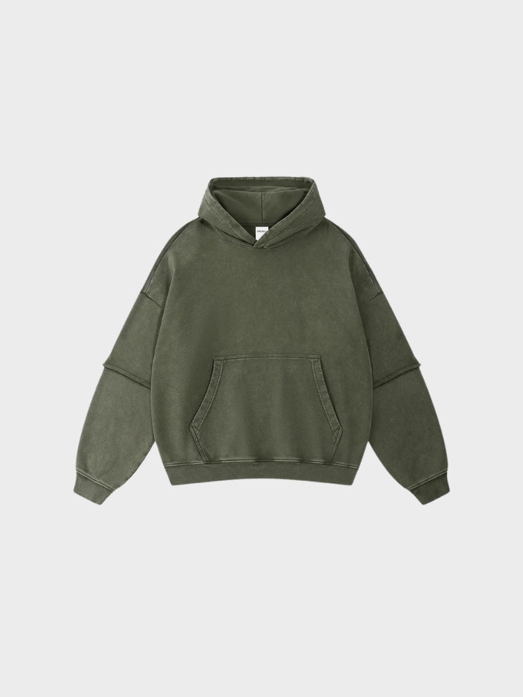 Sudadera con Capucha de Diseño Deconstruido