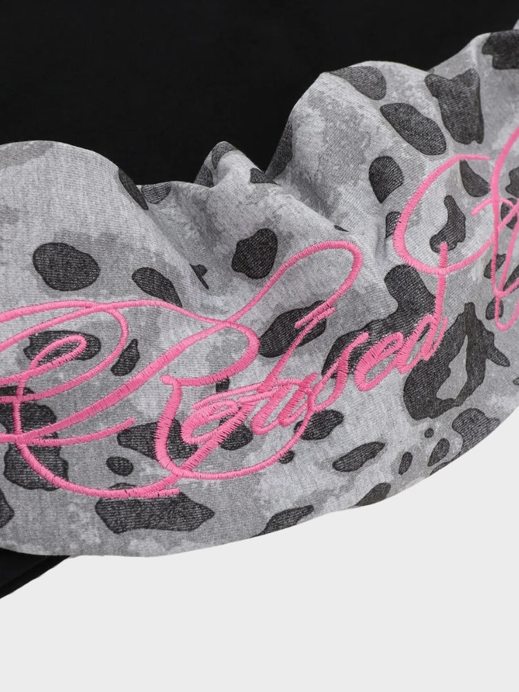 Camiseta de Manga Larga Raglán con Estampado de Leopardo