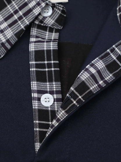 DCRB Plaid Sleeve Polo Shirt