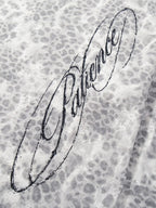 Camiseta de Manga Larga de Leopardo con Efecto Desgastado