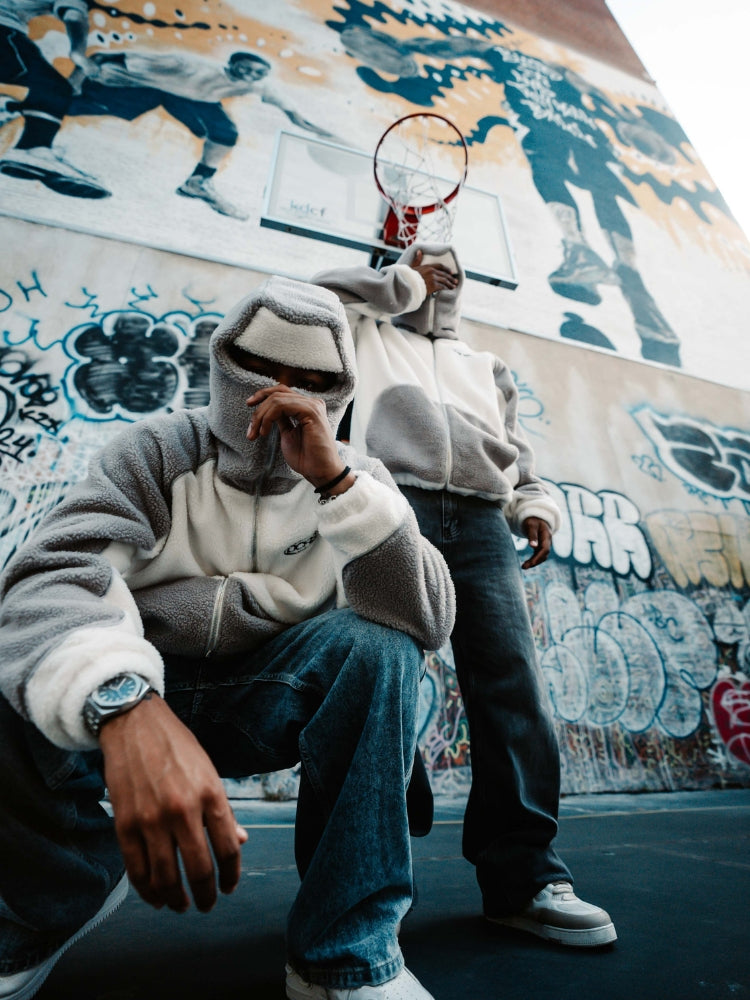 DCRB - Wolf Gris & White Forro polar sherpa Ninja